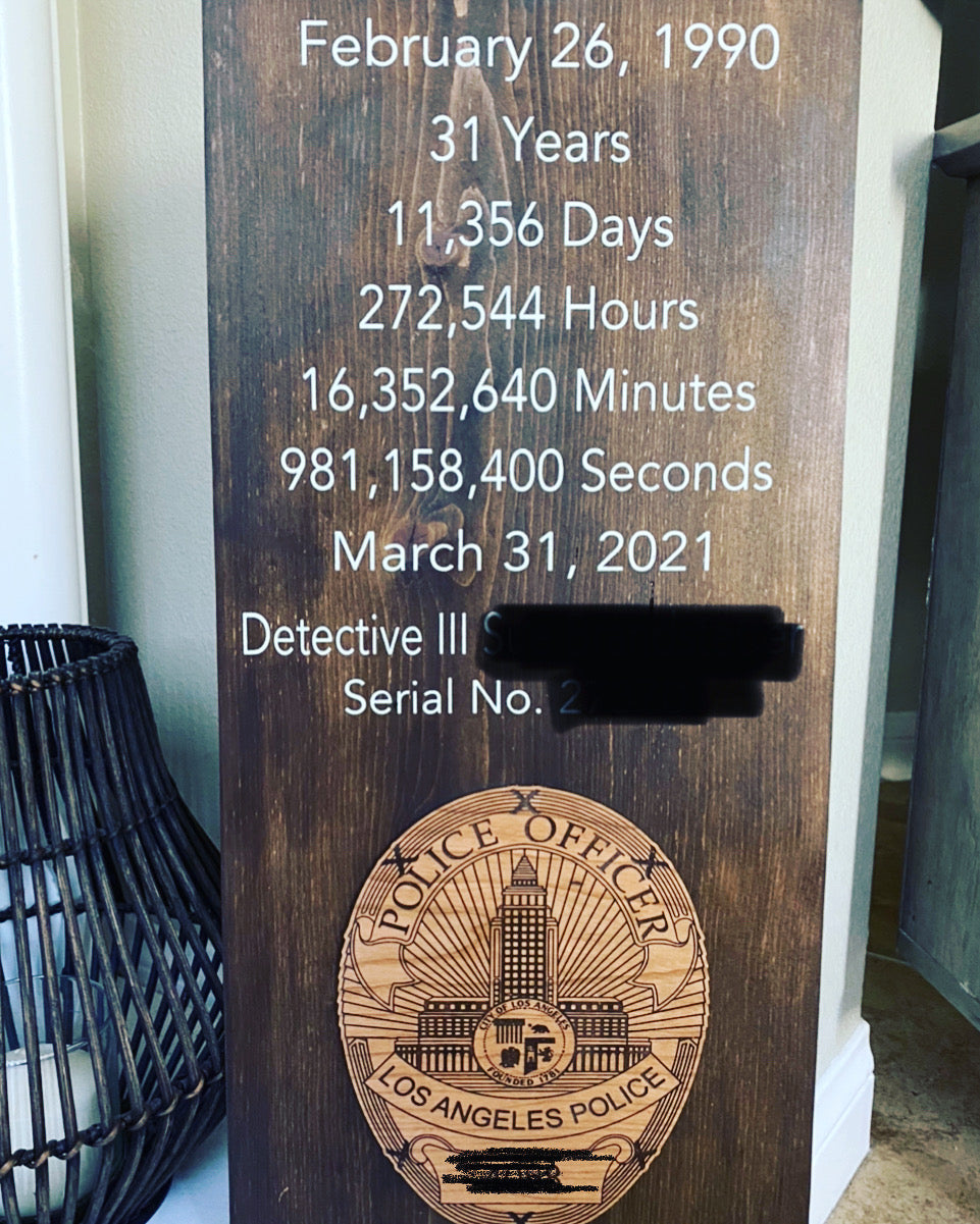 First Responder retirement sign