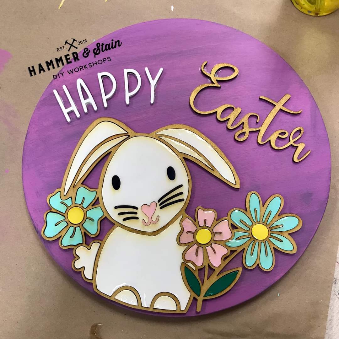 Happy Easter 12in round