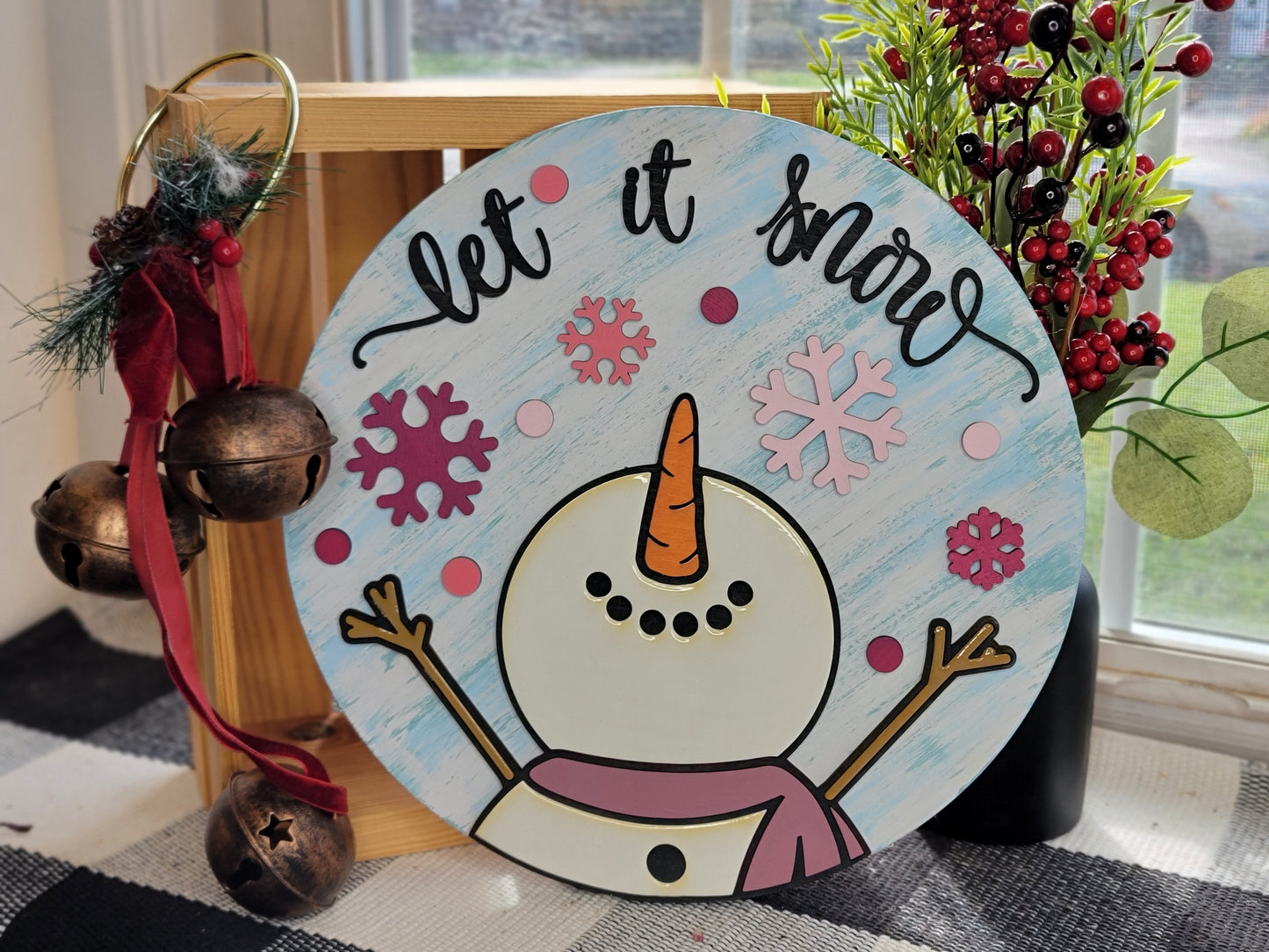 Let It Snowman 12in round