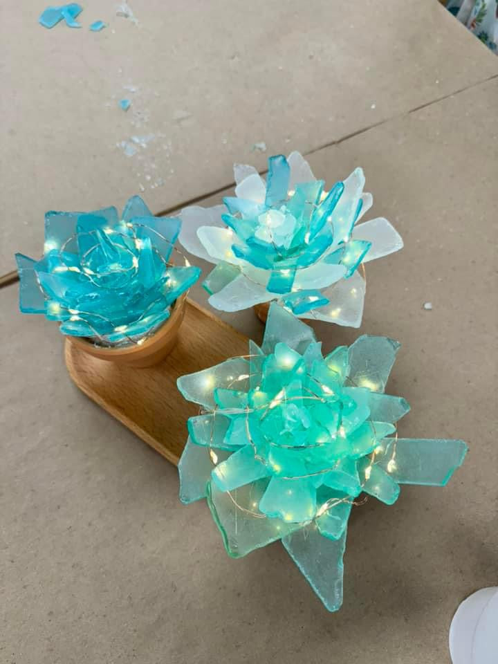 05/14 Wednesday 1:00pm - Tumbled Sea Glass Trees & Succulents