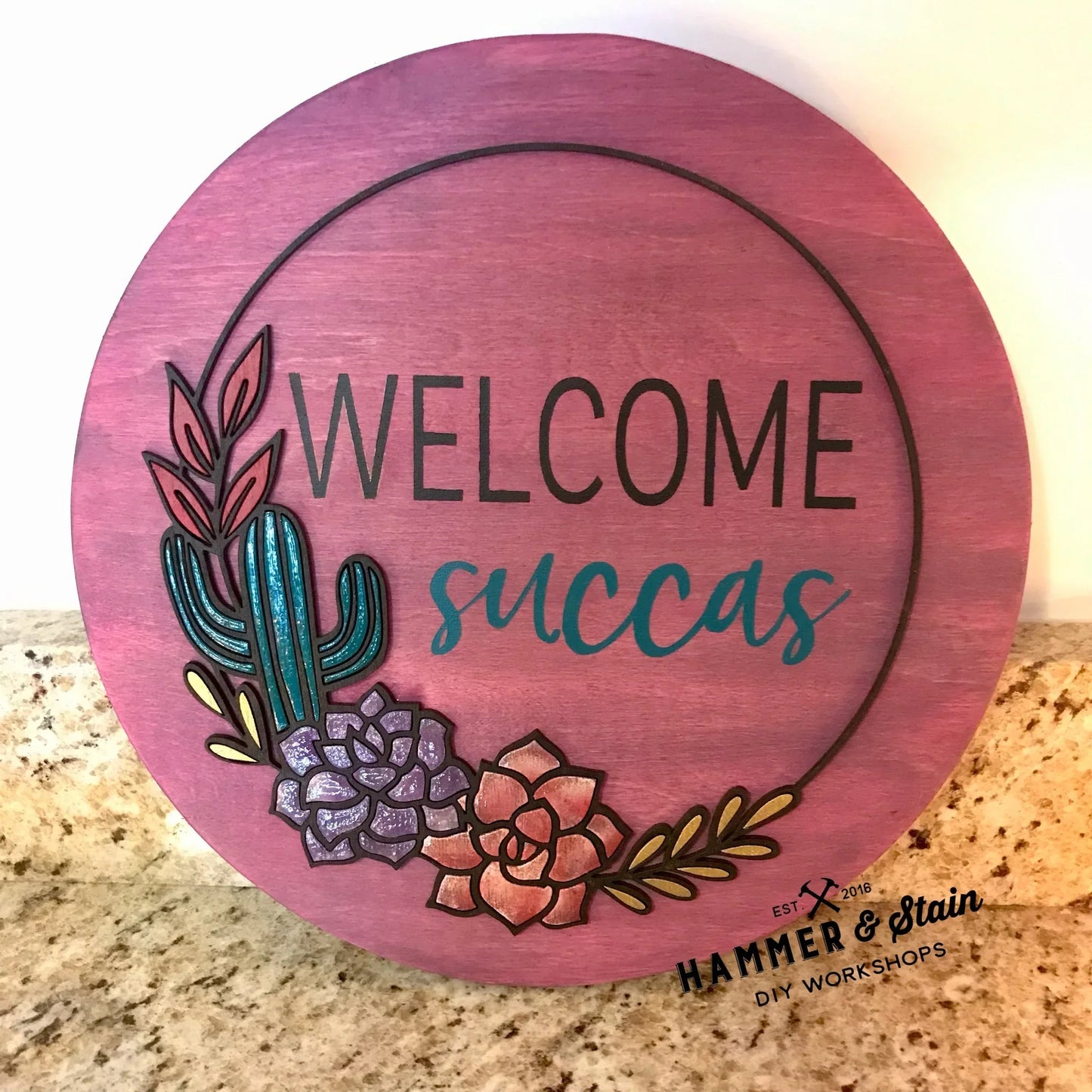 Welcome Succas 12in Round
