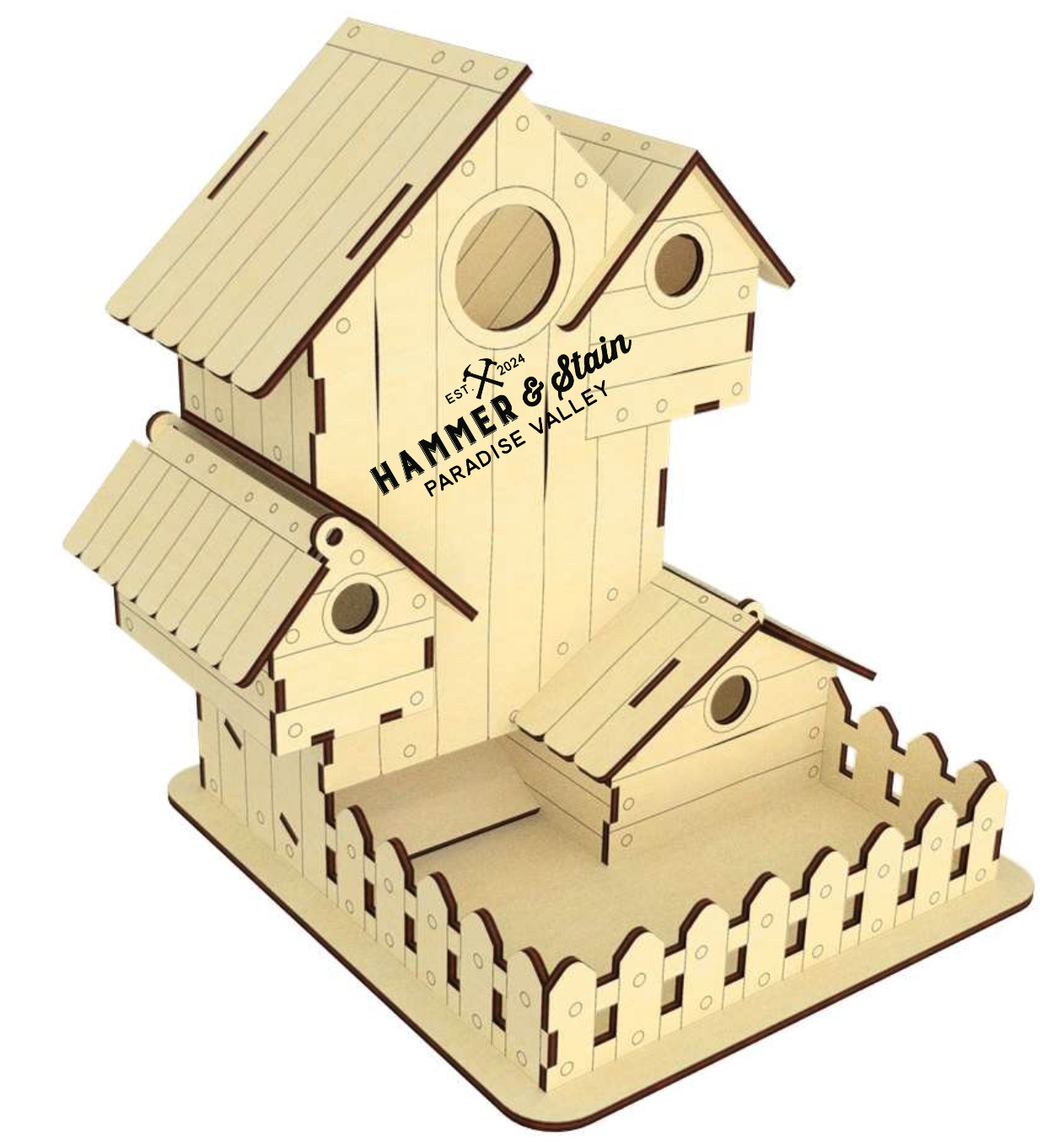 Dice Tower Birdhouse Village