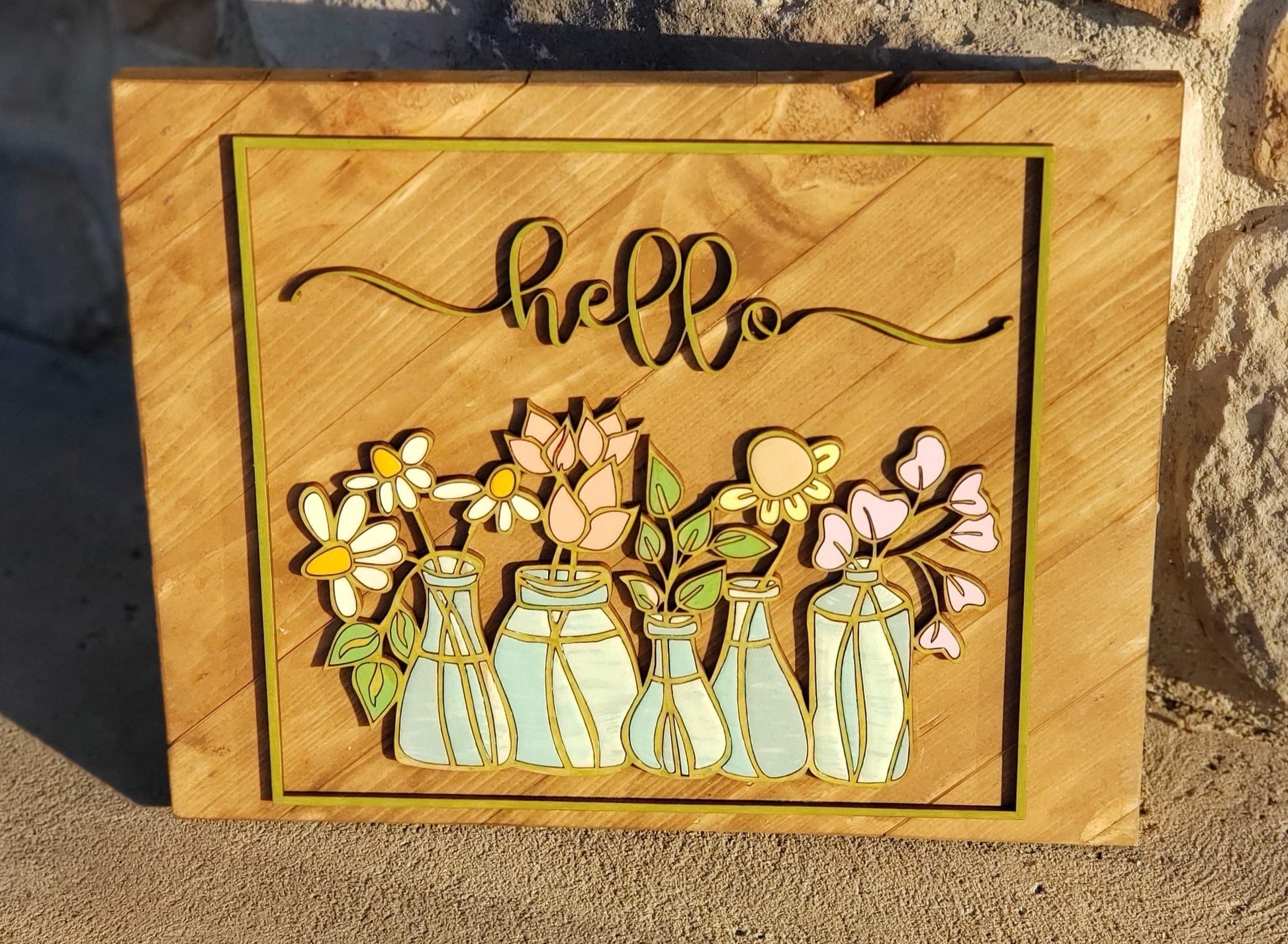 Flower Vases 16x12in gallery sign (no frame included)