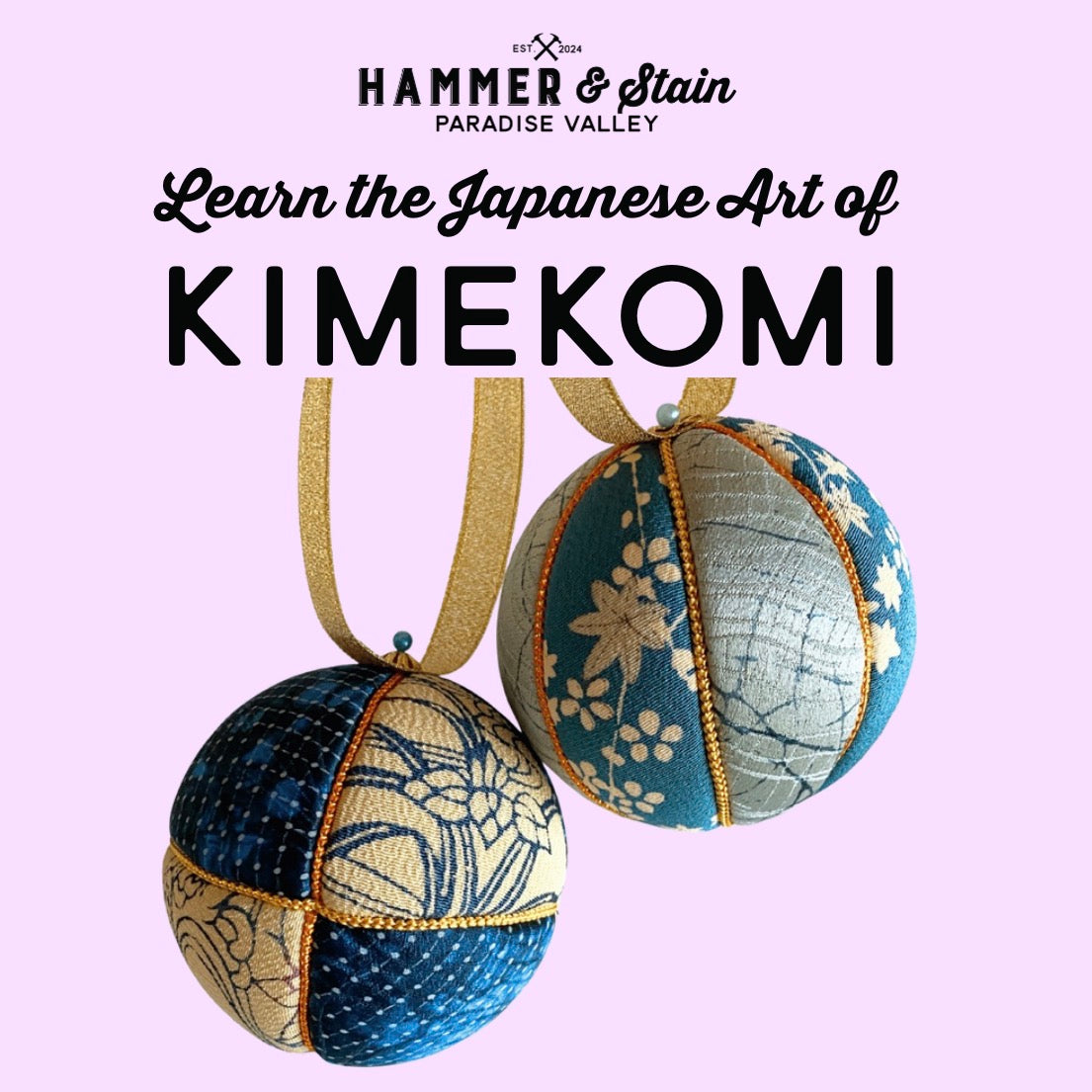 12/13 Saturday 11:00am - Japanese Kimekomi Ornaments